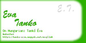 eva tanko business card
